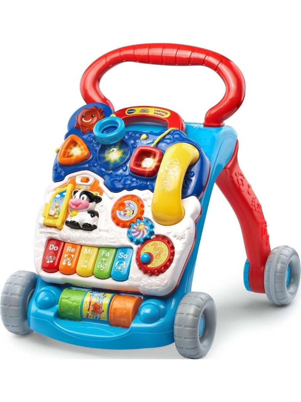 Sit-to-Stand Learning Walker for Babies - Interactive Toy, Blue